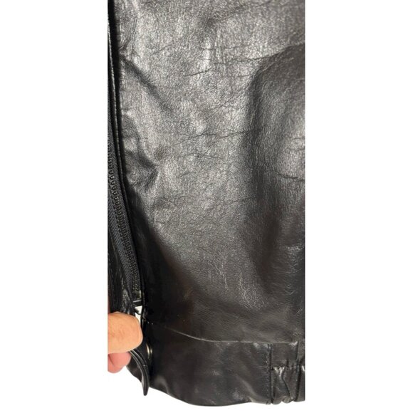 Vtg 80s Wilson Leather Jacket Womens 8 Motorcycle Cafe Black Lined Biker Retro - Picture 6 of 10